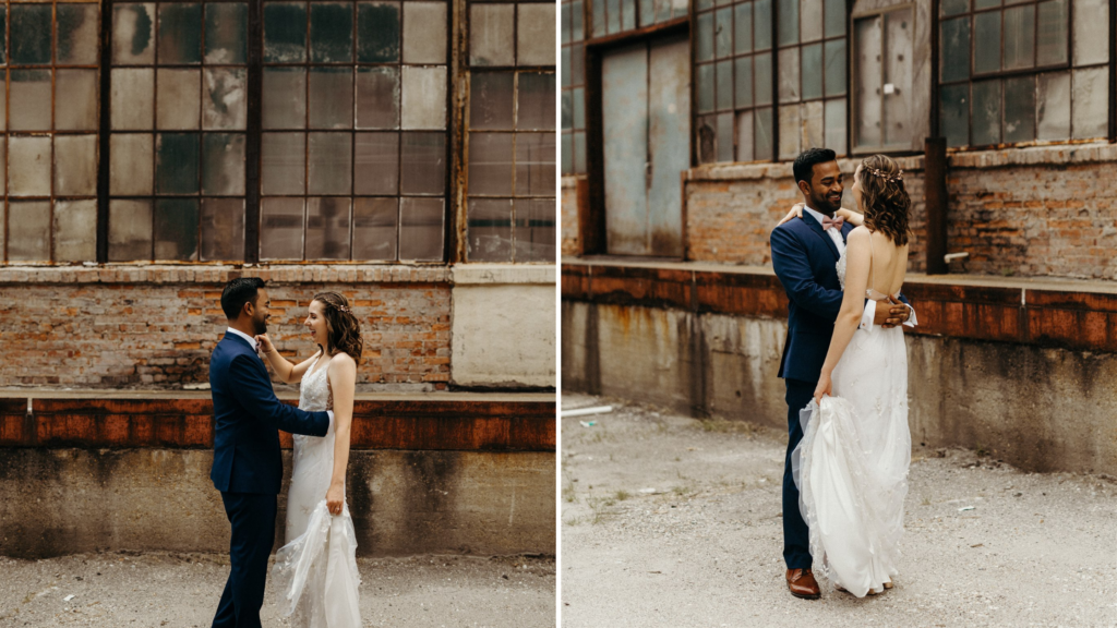 First look baltimore wedding destination wedding the one moment events bride and groom portraits