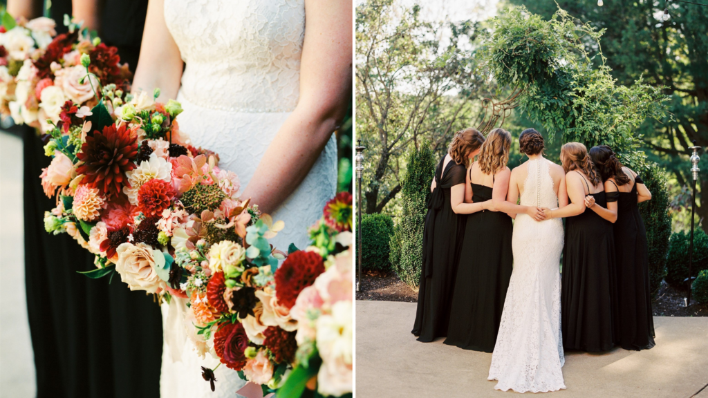 Fall bridesmaids wedding bouquets Holly Chapple flowers 