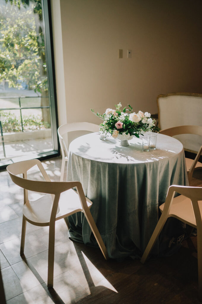 wedding in the sailcloth tent in the courtyard of the gibbes museum of art in charleston south carolina